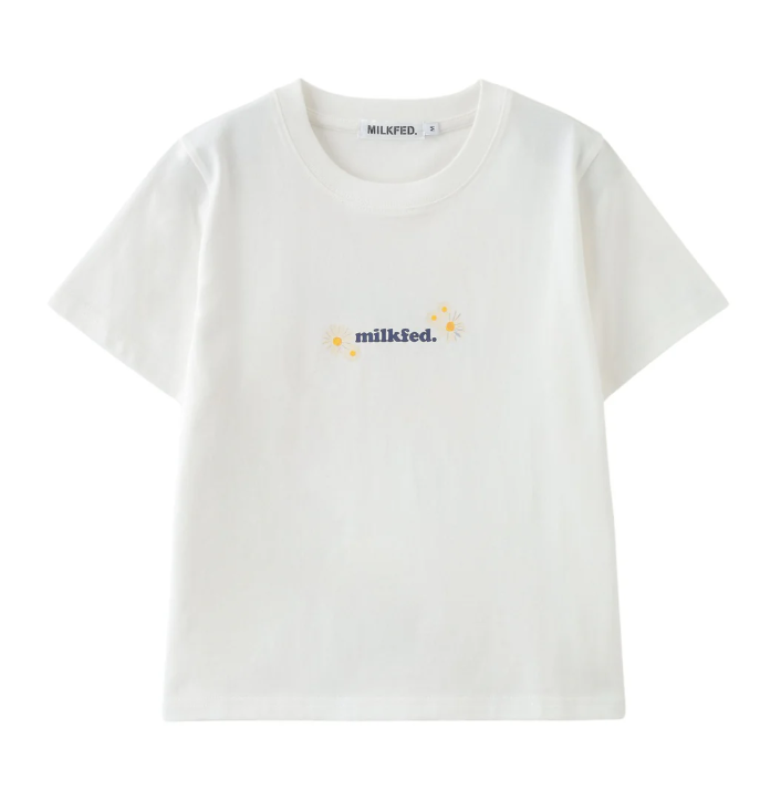 日本直送 MILKFED DAISY AND LOGO COMPACT S/S TEE【SJ029】