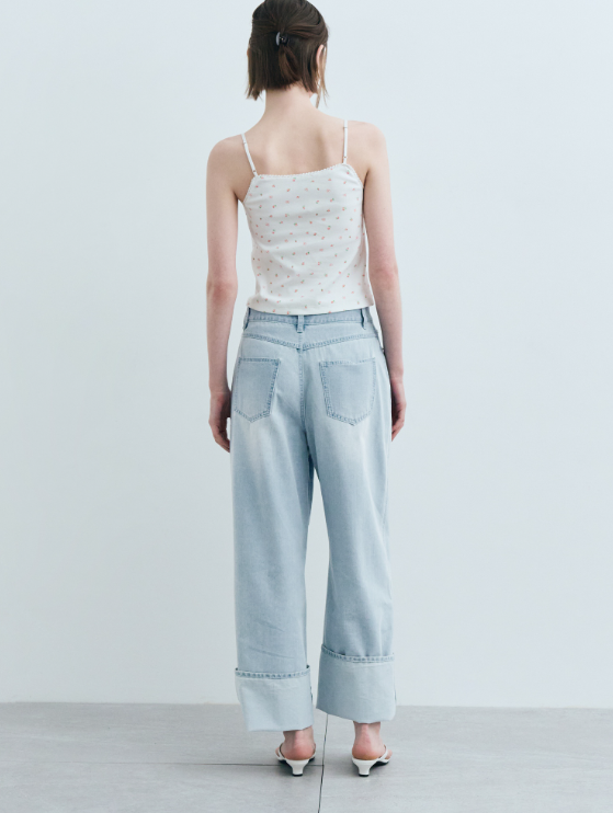 韓國 Marithe Francois Girbaud W FLOWER CROP SLEEVELESS TEE【MF594】