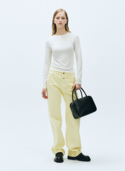 韓國 Marithe Francois Girbaud CLASSIC LOGO SQAURE TOTE BAG【MF417】