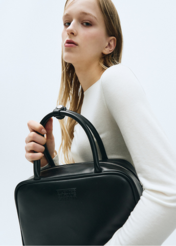 韓國 Marithe Francois Girbaud CLASSIC LOGO SQAURE TOTE BAG【MF417】