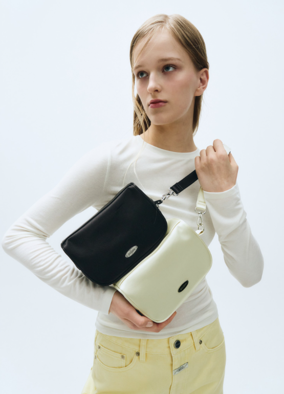 韓國 Marithe Francois Girbaud REGULAR LOGO SATIN POUCH 【MF309】