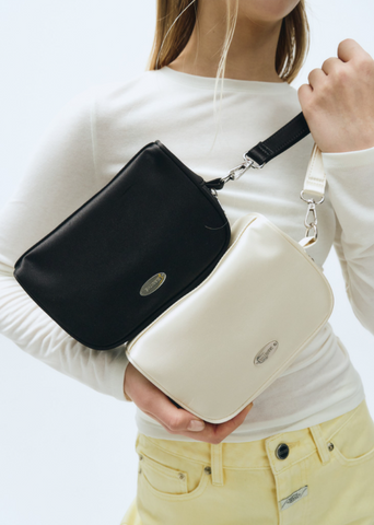 韓國 Marithe Francois Girbaud REGULAR LOGO SATIN POUCH 【MF309】