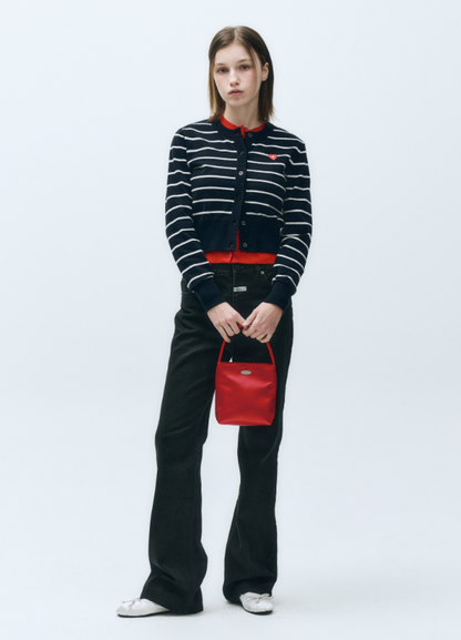 韓國 Marithe Francois Girbaud REGULAR LOGO SATIN MINI BAG 【MF308】