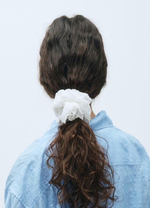 韓國 Marithe Francois Girbaud REGULAR LOGO LACE HAIR SCRUNCHIE【MF596】