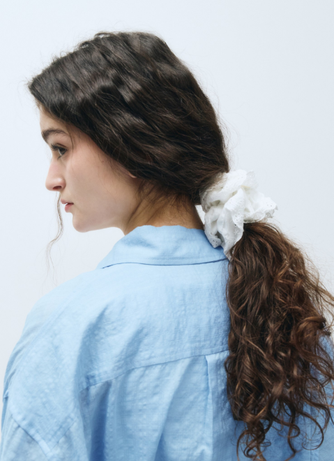韓國 Marithe Francois Girbaud REGULAR LOGO LACE HAIR SCRUNCHIE【MF596】