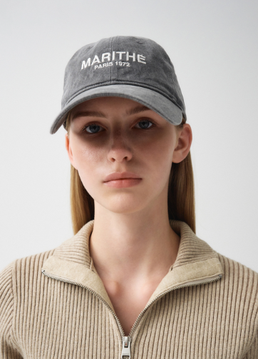 韓國 Marithe Francois Girbaud DENIM WASHING LOGO BALL CAP 【MF055】
