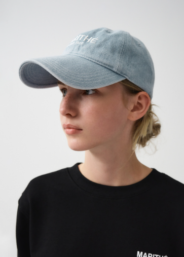 韓國 Marithe Francois Girbaud DENIM WASHING LOGO BALL CAP 【MF055】