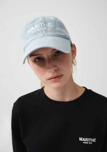 韓國 Marithe Francois Girbaud DENIM WASHING LOGO BALL CAP 【MF055】