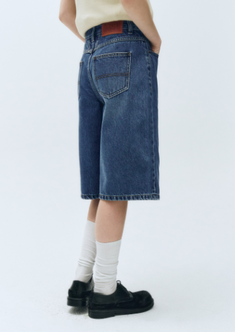 韓國 Marithe Francois Girbaud W LONG BERMUDA DENIM PANTS【MF597】