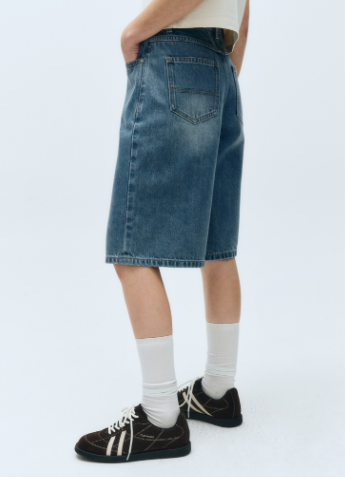 韓國 Marithe Francois Girbaud W LONG BERMUDA DENIM PANTS【MF597】