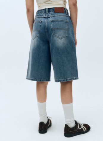 韓國 Marithe Francois Girbaud W LONG BERMUDA DENIM PANTS【MF597】