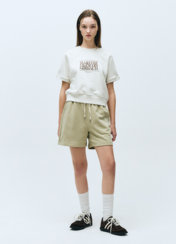 韓國 Marithe Francois Girbaud Women's CLASSIC LOGO HALF SWEATSHIRT【MF473】