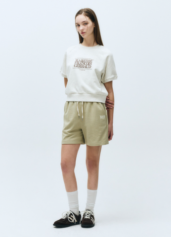 韓國 Marithe Francois Girbaud Women's CLASSIC LOGO HALF SWEATSHIRT【MF473】