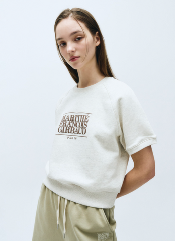 韓國 Marithe Francois Girbaud Women's CLASSIC LOGO HALF SWEATSHIRT【MF473】