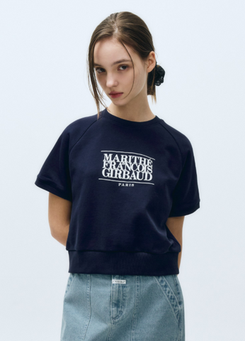 韓國 Marithe Francois Girbaud Women's CLASSIC LOGO HALF SWEATSHIRT【MF473】