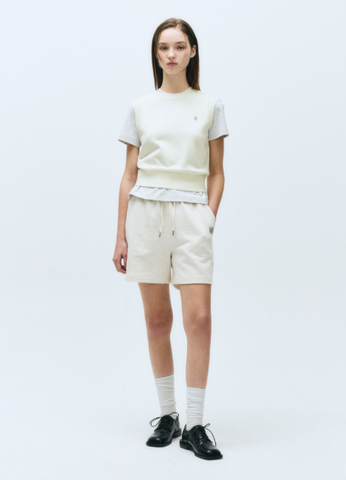 韓國 Marithe Francois Girbaud Women's CLASSIC LOGO SWEAT SHORTS【MF474】