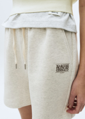 韓國 Marithe Francois Girbaud Women's CLASSIC LOGO SWEAT SHORTS【MF474】