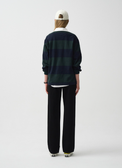 韓國 Marithe Francois Girbaud STRIPE RUGBY T-SHIRT【MF440】