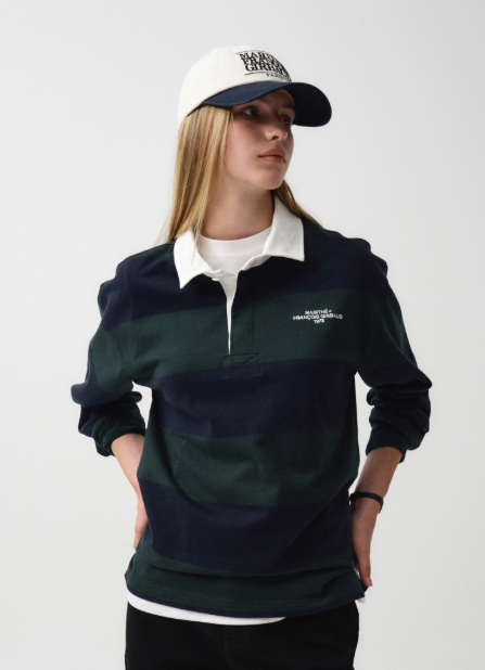 韓國 Marithe Francois Girbaud STRIPE RUGBY T-SHIRT【MF440】