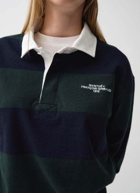 韓國 Marithe Francois Girbaud STRIPE RUGBY T-SHIRT【MF440】
