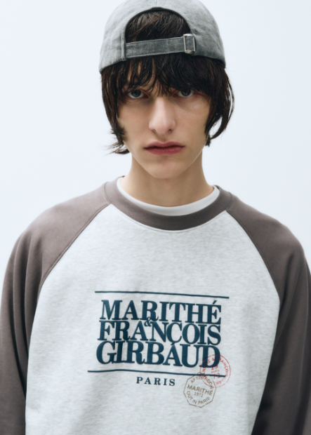 韓國 Marithe Francois Girbaud CLASSIC LOGO COLOR BLOCK RAGLAN SWEATSHIRT 【MF298】