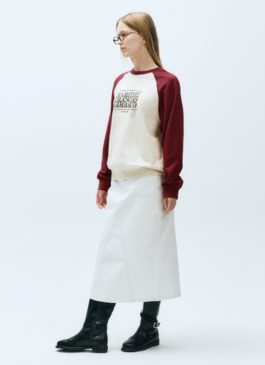 韓國 Marithe Francois Girbaud CLASSIC LOGO COLOR BLOCK RAGLAN SWEATSHIRT 【MF298】