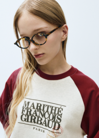 韓國 Marithe Francois Girbaud CLASSIC LOGO COLOR BLOCK RAGLAN SWEATSHIRT 【MF298】