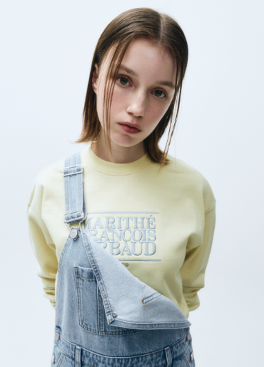 韓國 Marithe Francois Girbaud W CLASSIC LOGO CROP SWEATSHIRT【MF323】