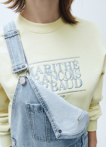 韓國 Marithe Francois Girbaud W CLASSIC LOGO CROP SWEATSHIRT【MF323】