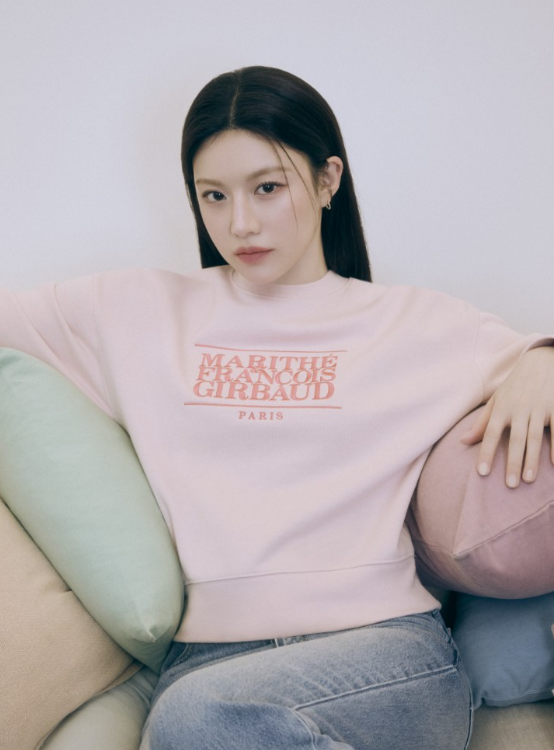 韓國 Marithe Francois Girbaud W CLASSIC LOGO CROP SWEATSHIRT【MF323】