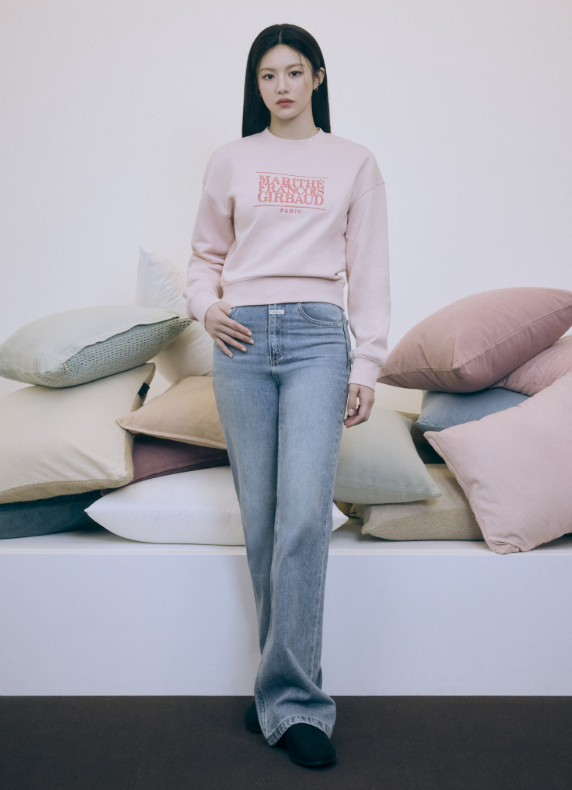 韓國 Marithe Francois Girbaud W CLASSIC LOGO CROP SWEATSHIRT【MF323】