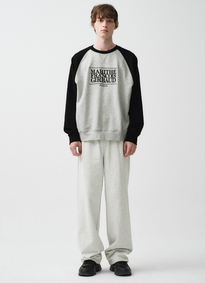 韓國 Marithe Francois Girbaud CLASSIC LOGO COLOR BLOCK RAGLAN SWEATSHIRT【MF117】
