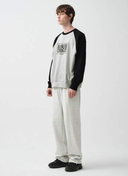 韓國 Marithe Francois Girbaud CLASSIC LOGO COLOR BLOCK RAGLAN SWEATSHIRT【MF117】