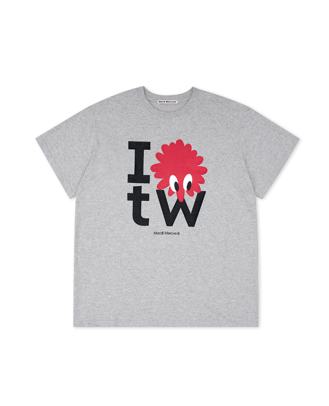 韓國 Mardi Mercredi UNISEX I LOVE TW TSHIRT【MM127】