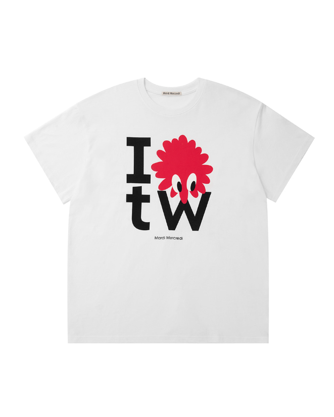 韓國 Mardi Mercredi UNISEX I LOVE TW TSHIRT【MM127】