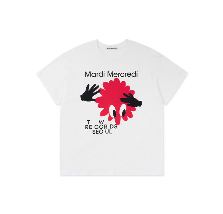 韓國 Mardi Mercredi UNISEX BIG FLOWER MAN TSHIRT【MM129】
