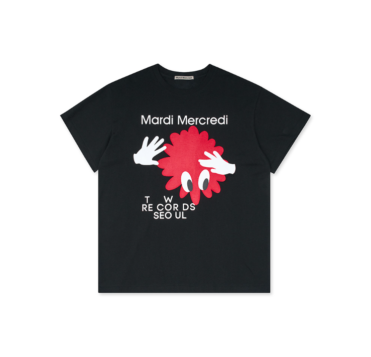 韓國 Mardi Mercredi UNISEX BIG FLOWER MAN TSHIRT【MM129】