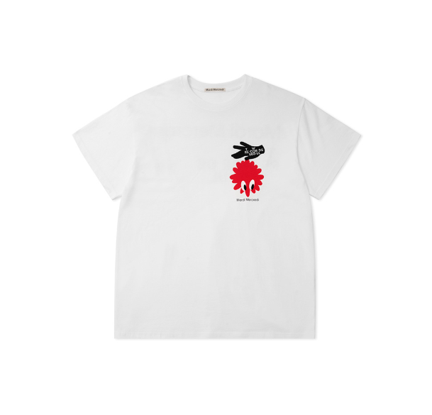 韓國 Mardi Mercredi UNISEX HAND + FLOWER MAN TSHIRT【MM130】