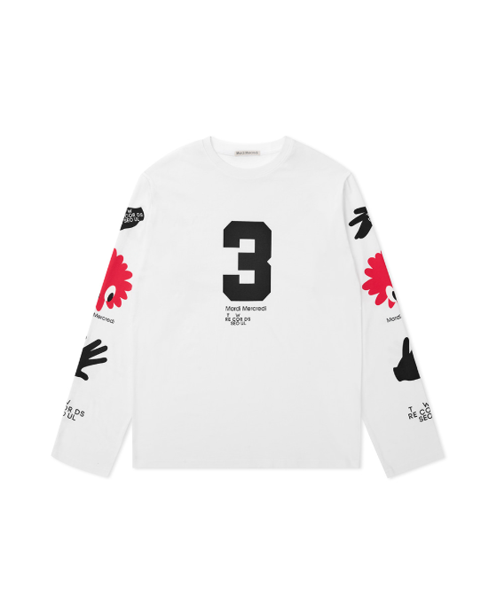 韓國 Mardi Mercredi UNISEX LONG SLEEVE LOGOS TSHIRT【MM132】