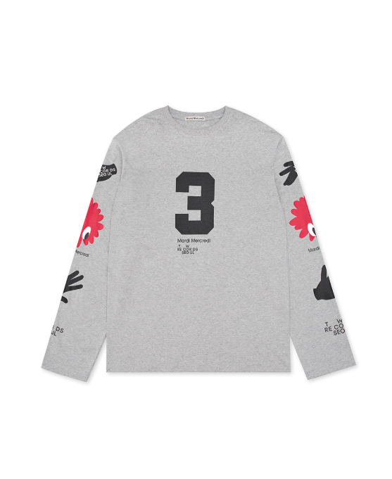 韓國 Mardi Mercredi UNISEX LONG SLEEVE LOGOS TSHIRT【MM132】
