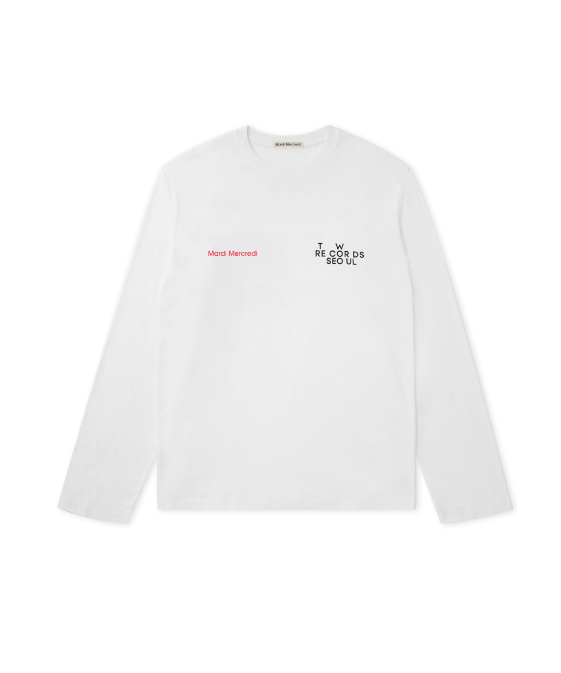 韓國 Mardi Mercredi UNISEX TSHIRT LONG SLEEVE MARDI MERCREDI TW RECORDS【MM134】