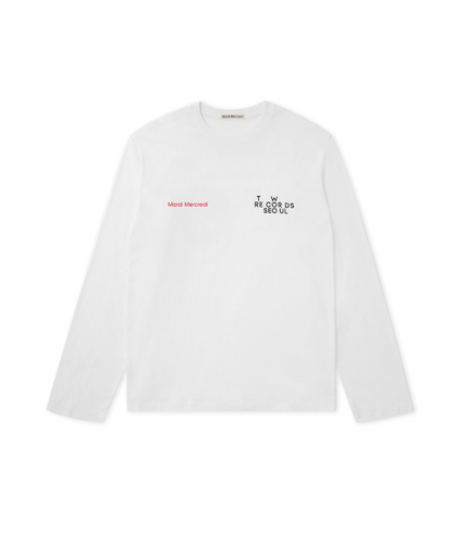 韓國 Mardi Mercredi UNISEX TSHIRT LONG SLEEVE MARDI MERCREDI TW RECORDS【MM134】