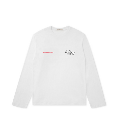 韓國 Mardi Mercredi UNISEX TSHIRT LONG SLEEVE MARDI MERCREDI TW RECORDS【MM134】