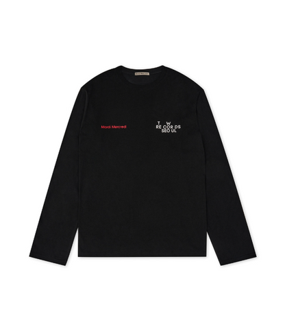 韓國 Mardi Mercredi UNISEX TSHIRT LONG SLEEVE MARDI MERCREDI TW RECORDS【MM134】