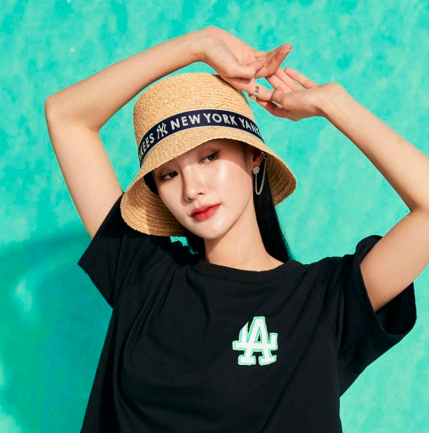 韓國 MLB Raffia New York Yankees Straw Hat【MB377】