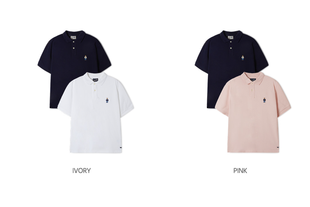 韓國 Who.A.U (2PACK)Steve PQ Collar T-shirt【WA175】