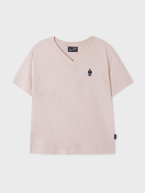 韓國 Who.A.U Steve V-neck Short Sleeve T-shirt【WA173】