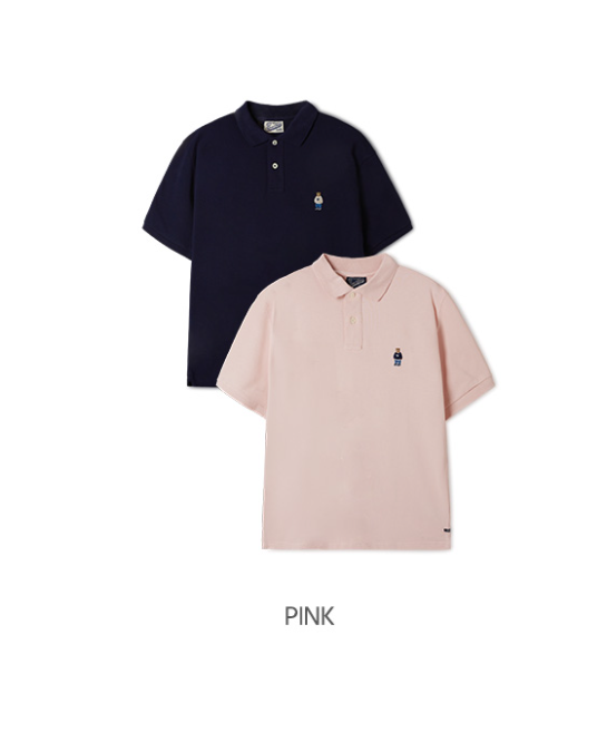 韓國 Who.A.U (2PACK)Steve PQ Collar T-shirt【WA175】