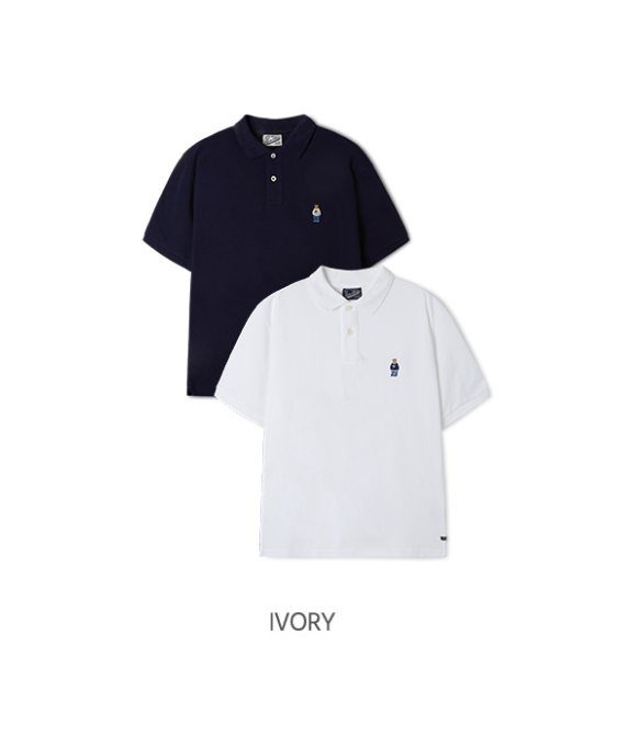 韓國 Who.A.U (2PACK)Steve PQ Collar T-shirt【WA175】