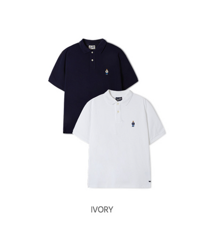 韓國 Who.A.U (2PACK)Steve PQ Collar T-shirt【WA175】